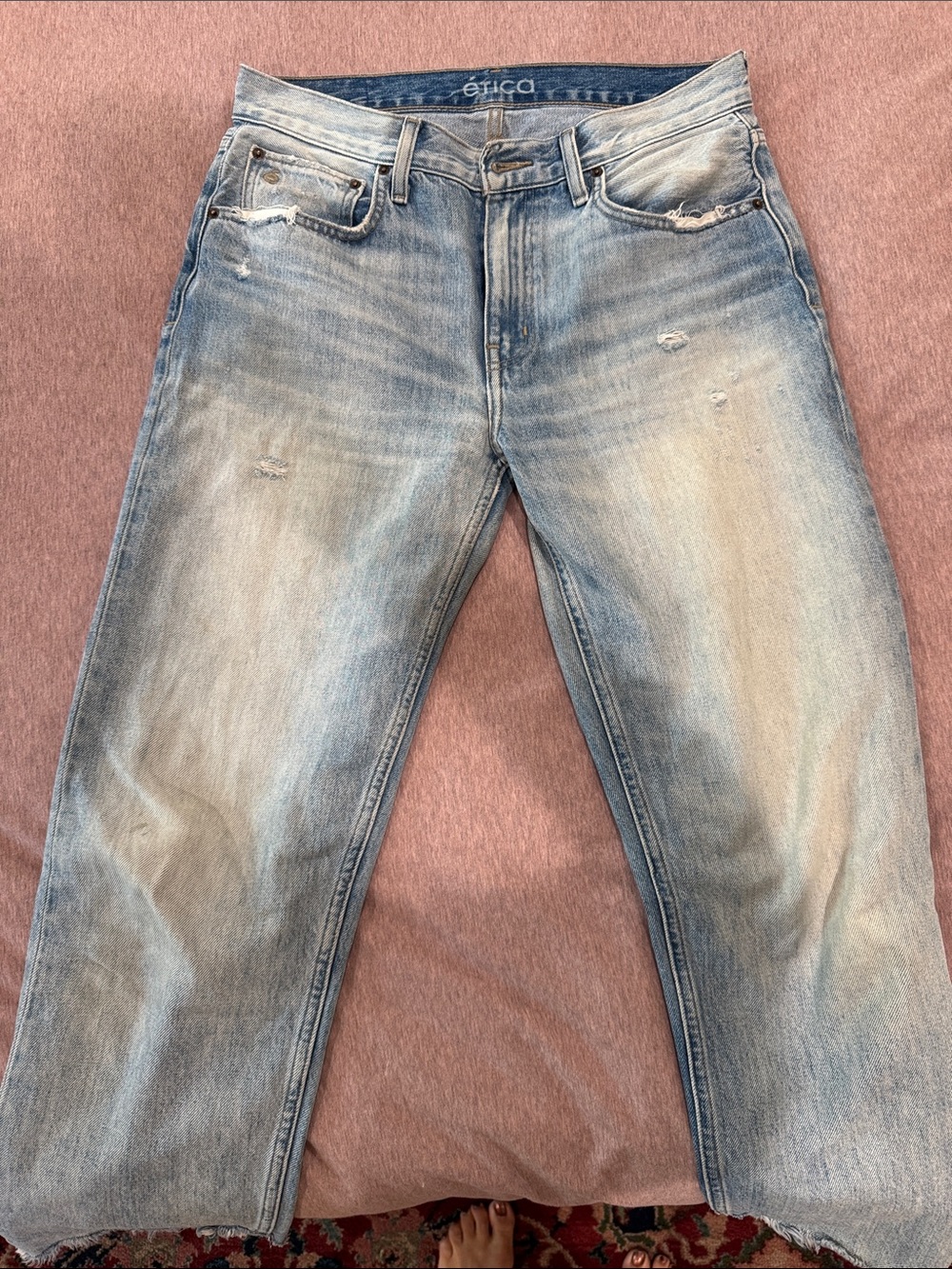 Ética Light Wash Women’s Jeans - Light Blue Distressed Denim